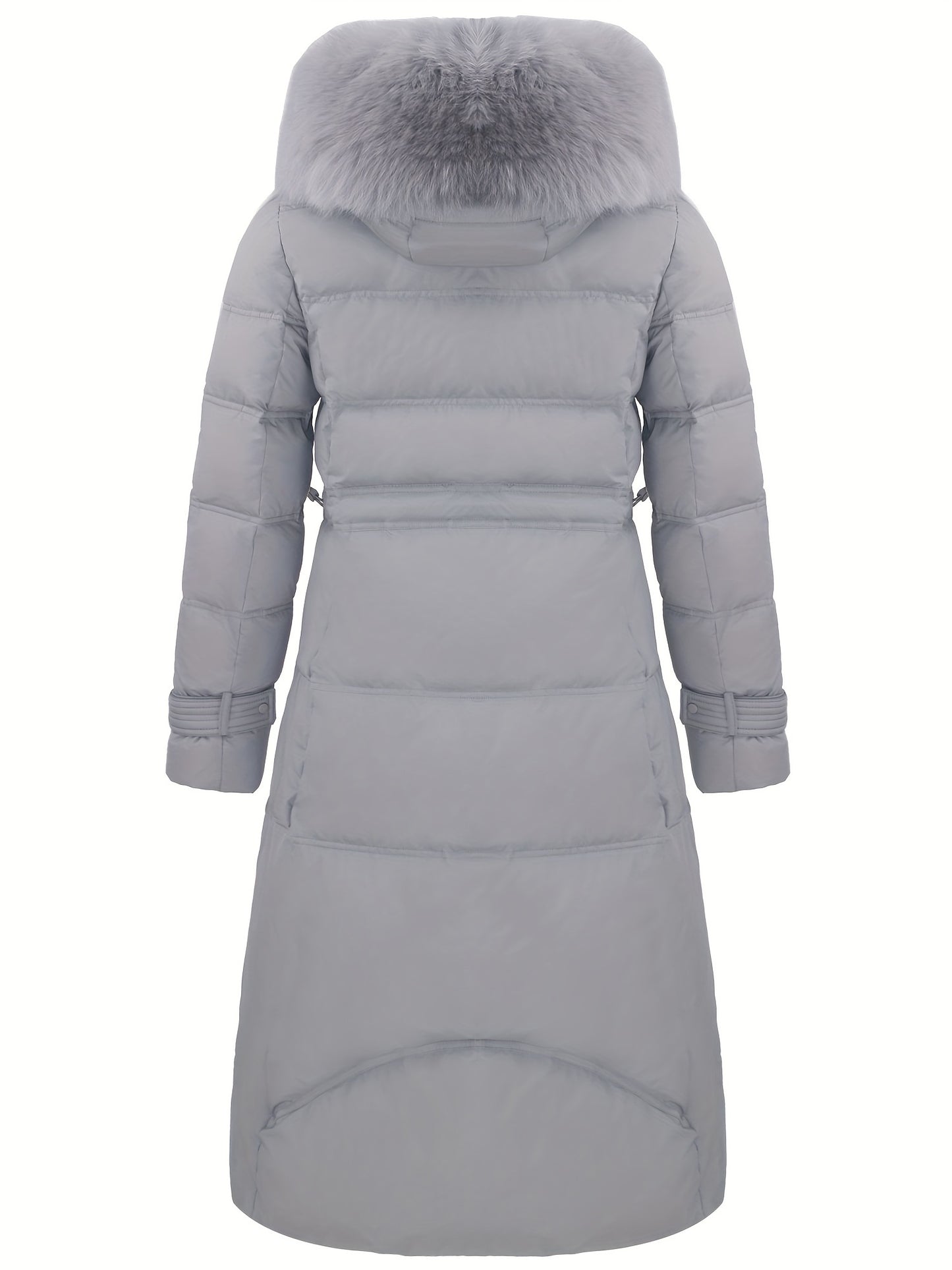 Fluffy Trim Hooded Coat