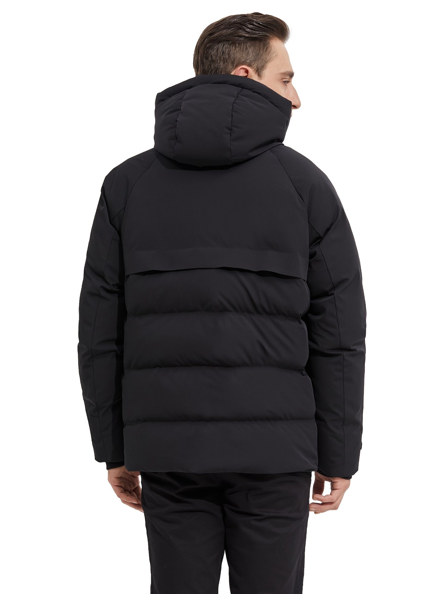 Men's Down Jacket with Adjustable Hood